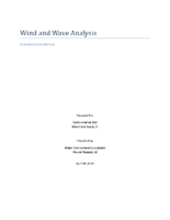 Appendix D 2016 0609 Wind and Wave Analysis – 2016 04 23