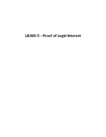 Form L&WD – 5 WATER